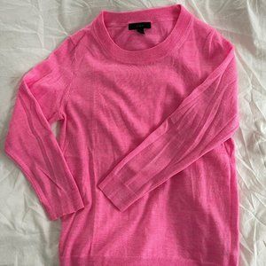 J. Crew 100% Merino Wool Sweater. Bright Pink. Size Small. Perfect Condition.